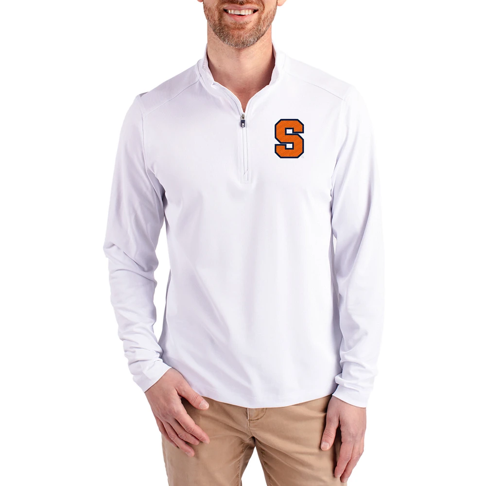 Men's Cutter & Buck Syracuse Orange Virtue DryTec Quarter-Zip Pullover