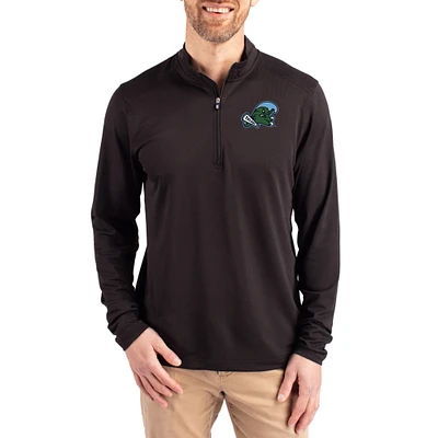 Men's Cutter & Buck Tulane Green Wave Virtue DryTec Quarter-Zip Pullover