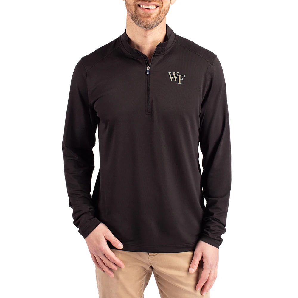 Men's Cutter & Buck Wake Forest Demon Deacons Virtue DryTec Quarter-Zip Pullover