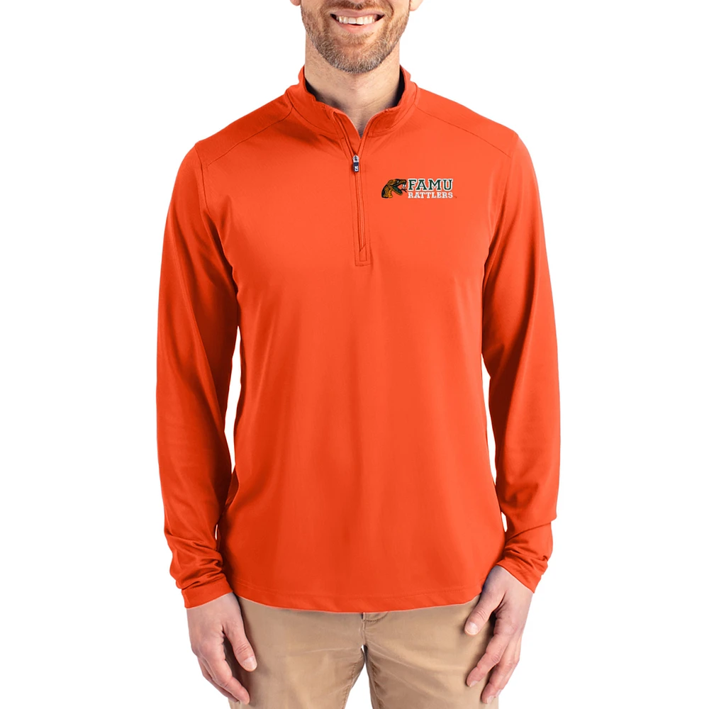 Men's Cutter & Buck Florida A&M Rattlers Virtue DryTec Quarter-Zip Pullover