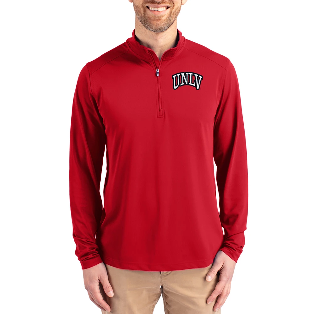 Men's Cutter & Buck UNLV Rebels Virtue DryTec Quarter-Zip Pullover