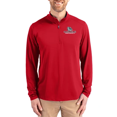 Men's Cutter & Buck Gonzaga Bulldogs Virtue DryTec Quarter-Zip Pullover
