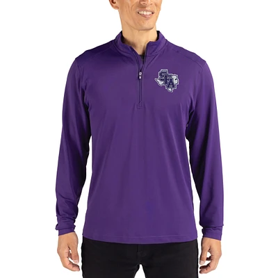Men's Cutter & Buck Stephen F Austin Lumberjacks Virtue DryTec Quarter-Zip Pullover