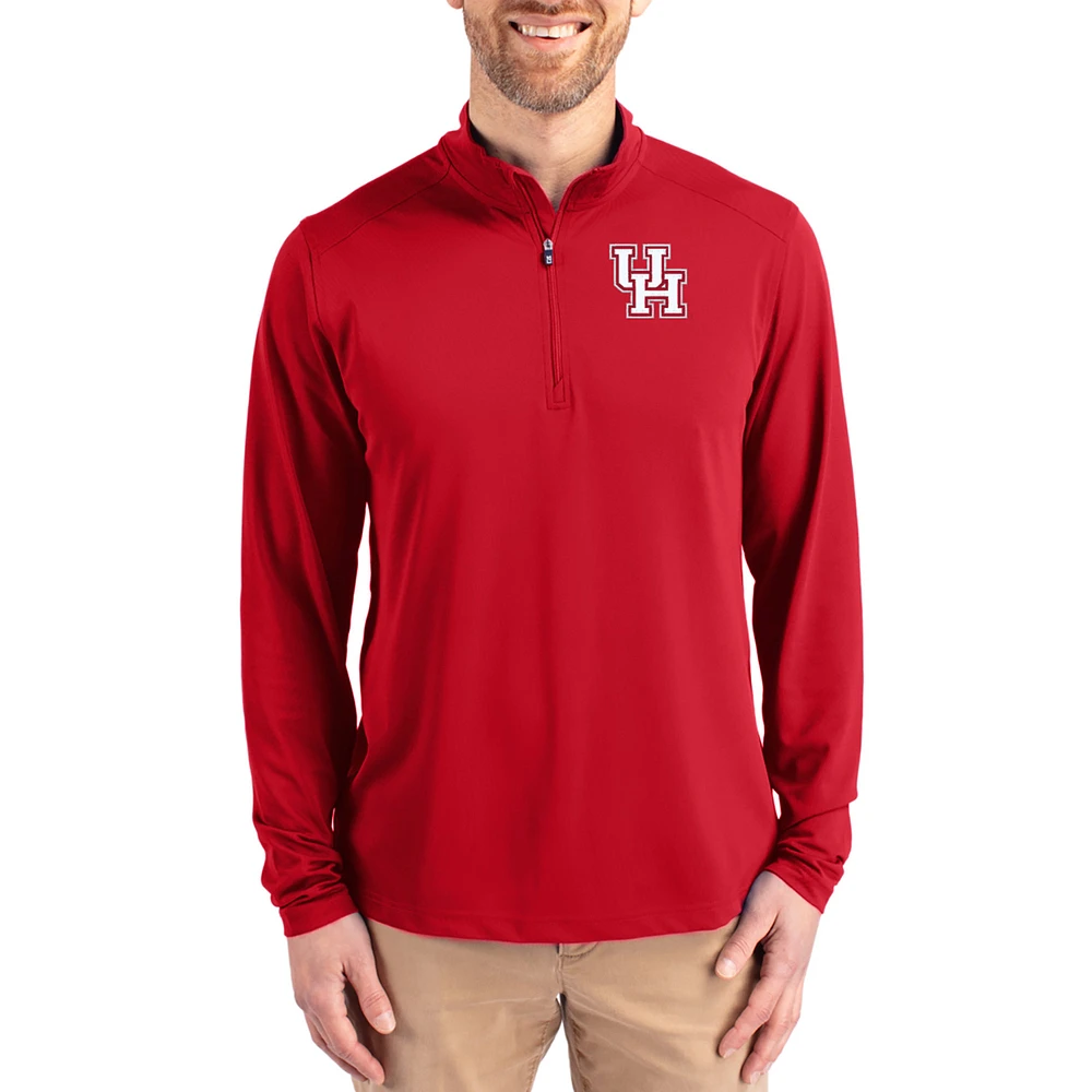Men's Cutter & Buck Houston Cougars Virtue DryTec Quarter-Zip Pullover