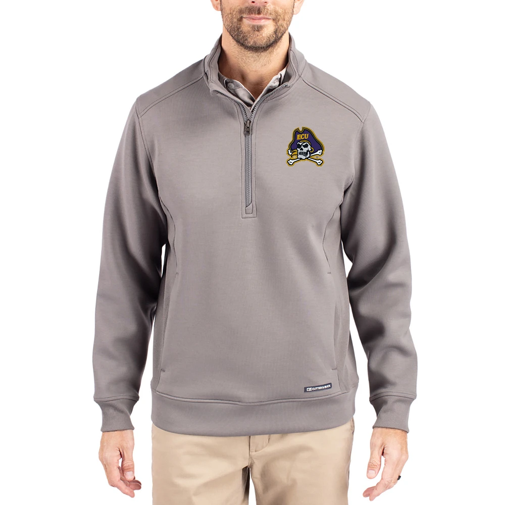 Men's Cutter & Buck ECU Pirates Roam Eco Recycled Quarter-Zip Pullover