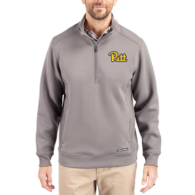 Men's Cutter & Buck Pitt Panthers Roam Eco Recycled Quarter-Zip Pullover