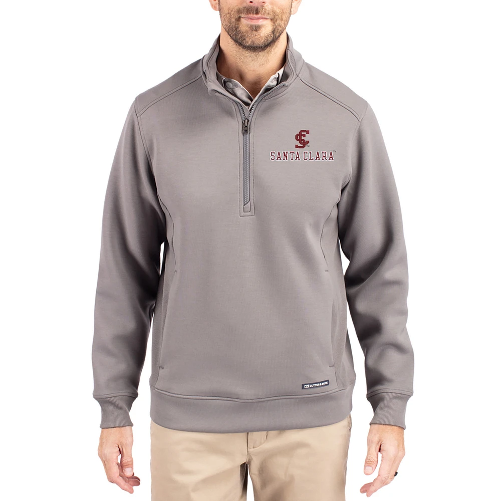 Men's Cutter & Buck Santa Clara Broncos Roam Eco Recycled Quarter-Zip Pullover