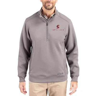 Men's Cutter & Buck Santa Clara Broncos Roam Eco Recycled Quarter-Zip Pullover