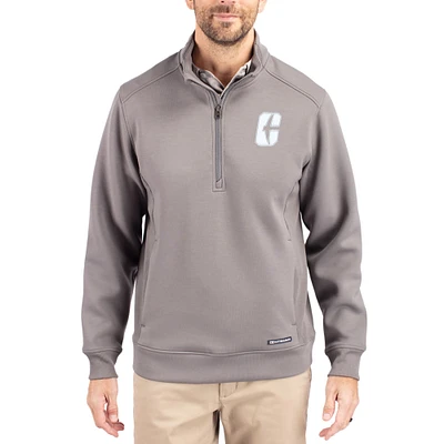 Men's Cutter & Buck Gray Charlotte 49ers Roam Eco Recycled Quarter-Zip Pullover
