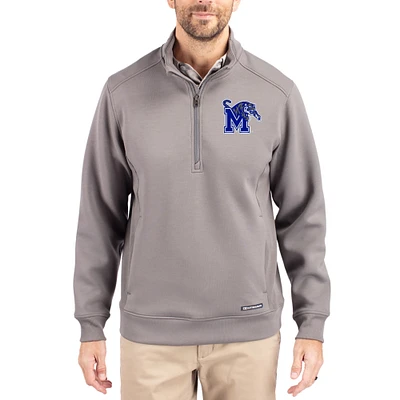 Men's Cutter & Buck Memphis Tigers Roam Eco Recycled Quarter-Zip Pullover