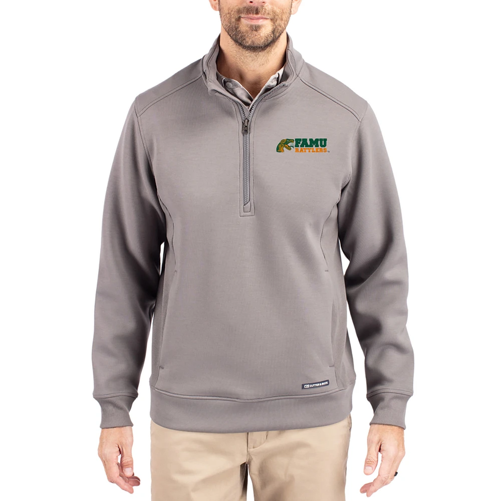 Men's Cutter & Buck Florida A&M Rattlers Roam Eco Recycled Quarter-Zip Pullover