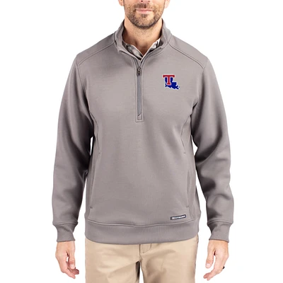 Men's Cutter & Buck Louisiana Tech Bulldogs Roam Eco Recycled Quarter-Zip Pullover