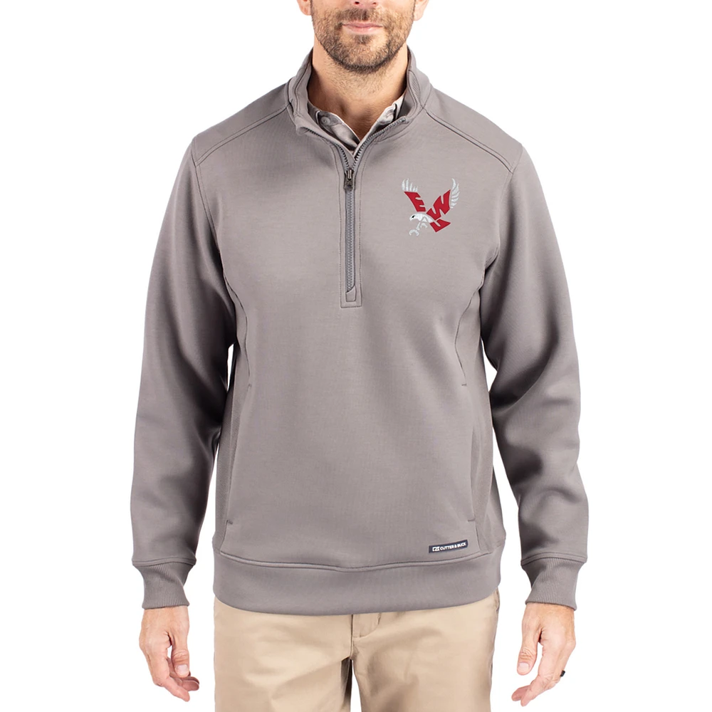 Men's Cutter & Buck Eastern Washington Eagles Roam Eco Recycled Quarter-Zip Pullover