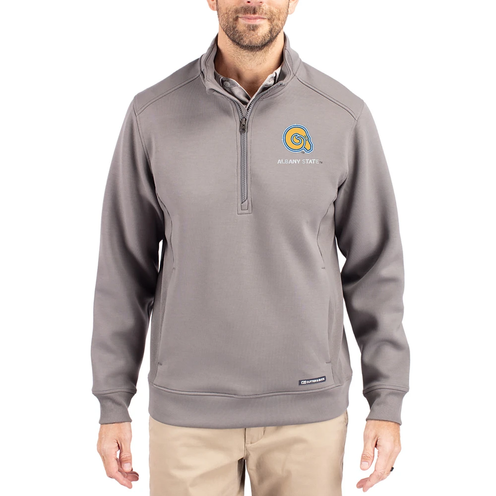 Men's Cutter & Buck Albany State Golden Rams Roam Eco Recycled Quarter-Zip Pullover