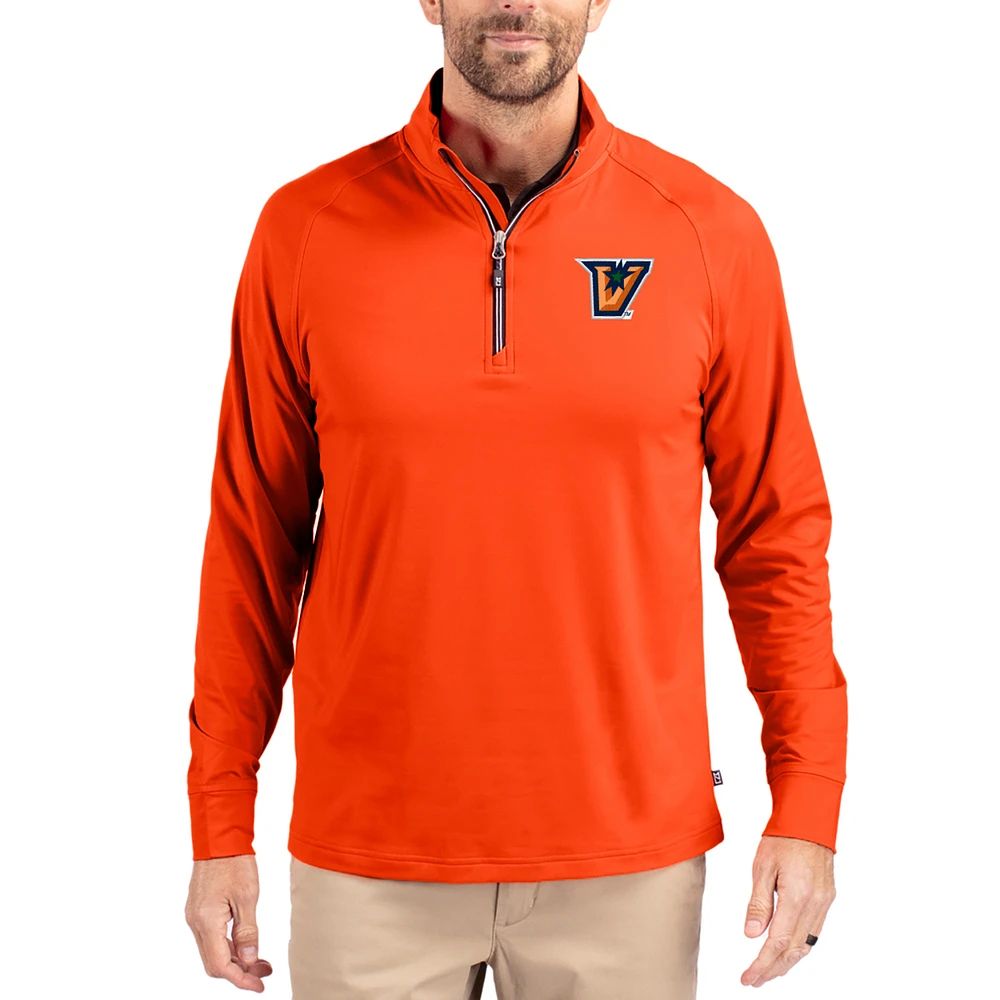 Men's Cutter & Buck Texas-Rio Grande Valley Vaqueros Adapt Eco Knit Stretch Recycled Quarter-Zip Pullover
