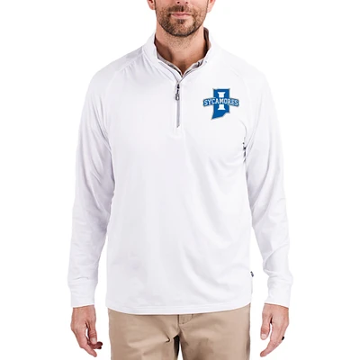 Men's Cutter & Buck Indiana State Sycamores Adapt Eco Knit Stretch Recycled Quarter-Zip Pullover