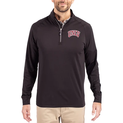 Men's Cutter & Buck UNLV Rebels Adapt Eco Knit Stretch Recycled Quarter-Zip Pullover