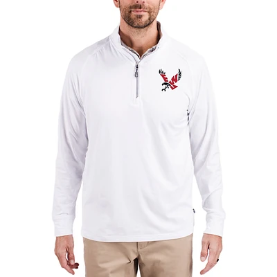 Men's Cutter & Buck Eastern Washington Eagles Adapt Eco Knit Stretch Recycled Quarter-Zip Pullover