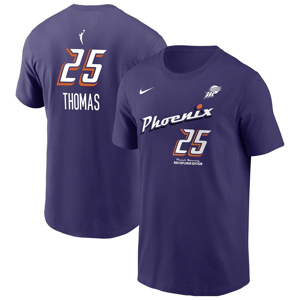 Men's Nike Alyssa Thomas Purple Phoenix Mercury Explorer Edition Name & Number T-Shirt