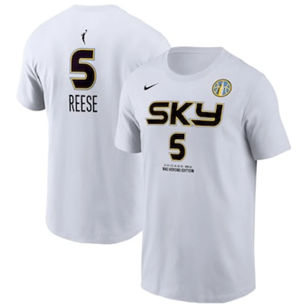Men's Nike Angel Reese White Chicago Sky Heroine Edition Name & Number T-Shirt