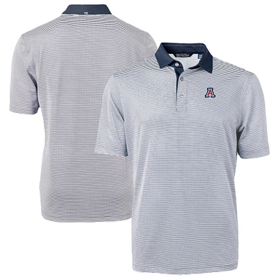 Men's Cutter & Buck  Navy/White Arizona Wildcats DryTec Virtue Eco Pique Recycled Polo