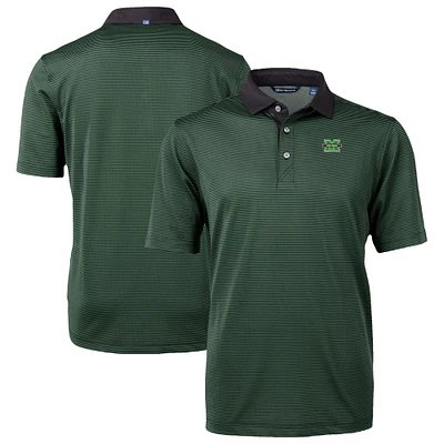 Men's Cutter & Buck Hunter Green/Black Marshall Thundering Herd DryTec Virtue Eco Pique Recycled Polo