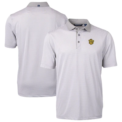 Men's Cutter & Buck Gray/White Missouri Tigers DryTec Virtue Eco Pique Recycled Polo