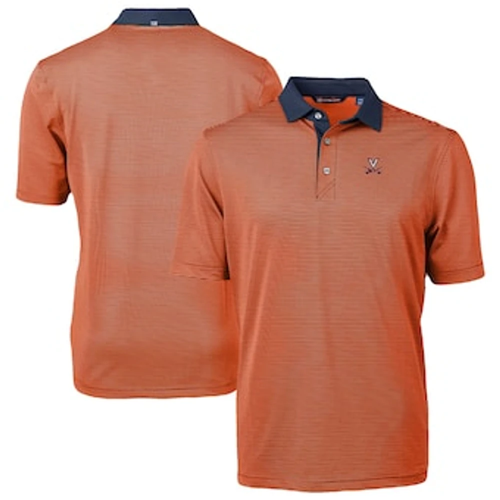 Men's Cutter & Buck Navy/ Virginia Cavaliers DryTec Virtue Eco Pique Recycled Polo