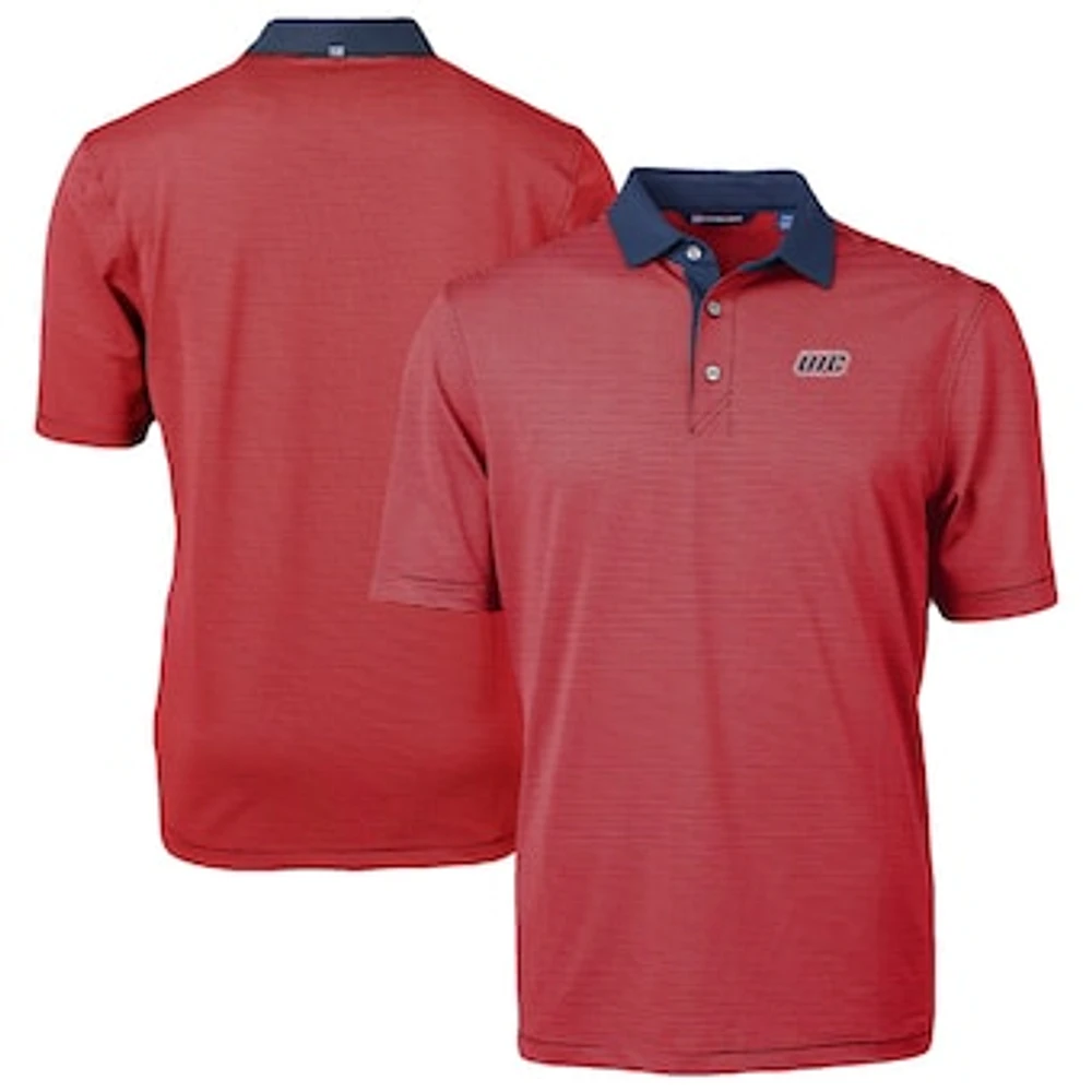 Men's Cutter & Buck /Navy UIC Flames DryTec Virtue Eco Pique Recycled Polo