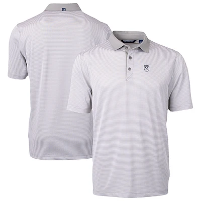 Men's Cutter & Buck Gray/White Emory Eagles DryTec Virtue Eco Pique Recycled Polo