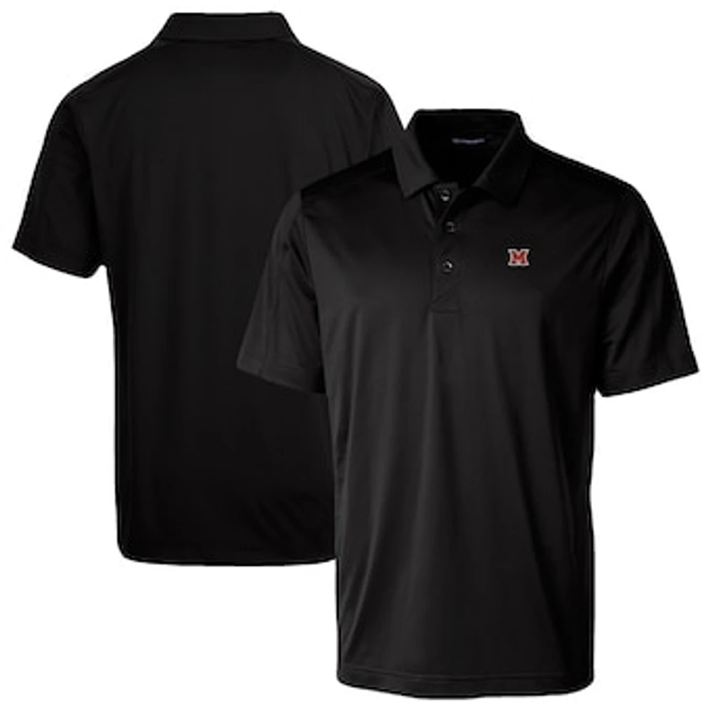 Men's Cutter & Buck Miami University RedHawks Prospect Eco Textured Stretch Recycled Polo