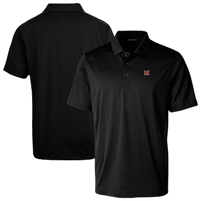 Men's Cutter & Buck Miami University RedHawks Prospect Eco Textured Stretch Recycled Polo
