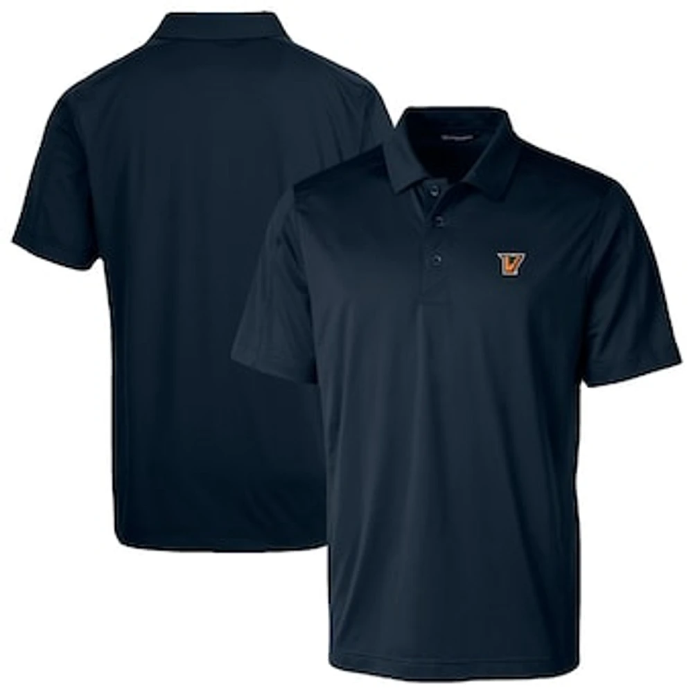 Men's Cutter & Buck Navy Texas-Rio Grande Valley Vaqueros Prospect Eco Textured Stretch Recycled Polo
