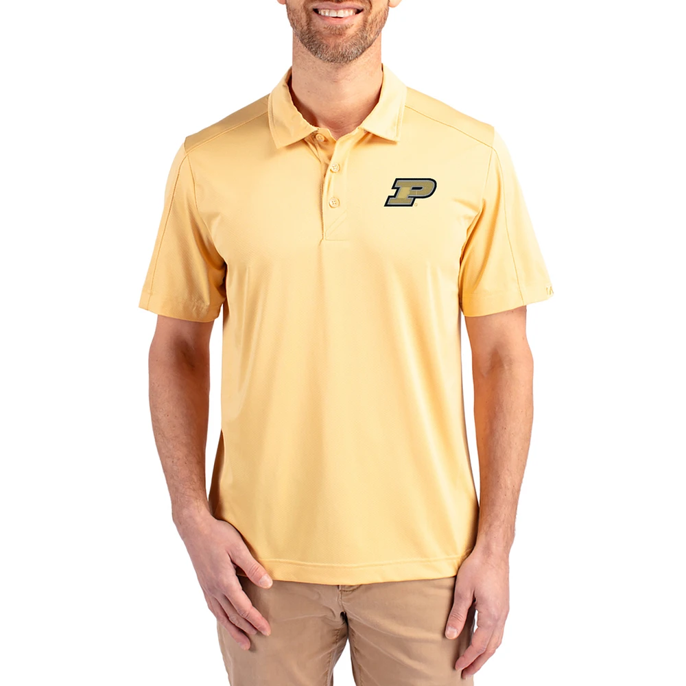 Men's Cutter & Buck Purdue Boilermakers Prospect Eco Textured Stretch Recycled Polo