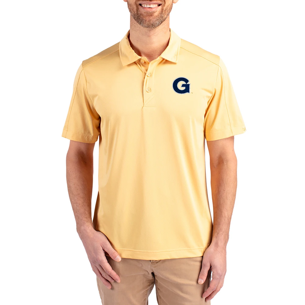 Men's Cutter & Buck Georgetown Hoyas Prospect Eco Textured Stretch Recycled Polo