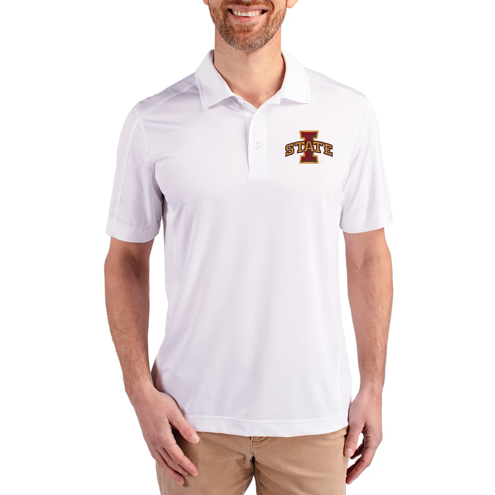 Men's Cutter & Buck Iowa State Cyclones Prospect Eco Textured Stretch Recycled Polo