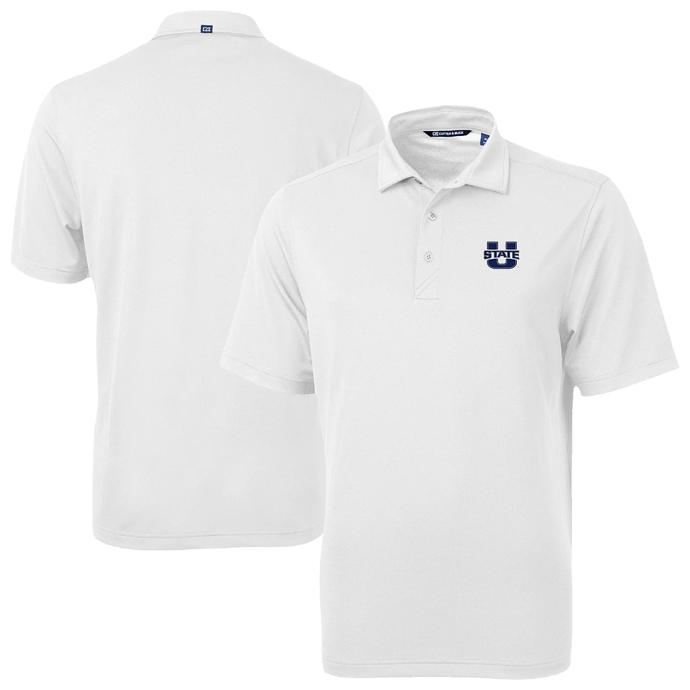 Men's Cutter & Buck Utah State Aggies Virtue Eco Pique Recycled Polo