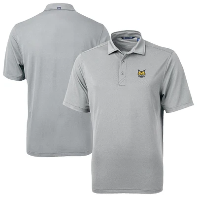 Men's Cutter & Buck Gray Quinnipiac Bobcats Virtue Eco Pique Recycled Polo