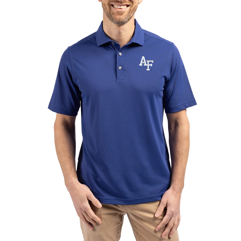 Men's Cutter & Buck Blue Air Force Falcons Virtue Eco Pique Recycled Polo