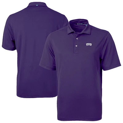 Men's Cutter & Buck TCU Horned Frogs Virtue Eco Pique Recycled Polo