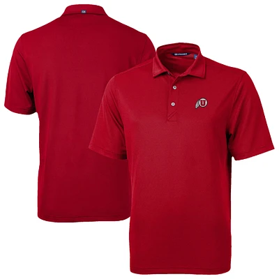 Men's Cutter & Buck Utah Utes Virtue Eco Pique Recycled Polo