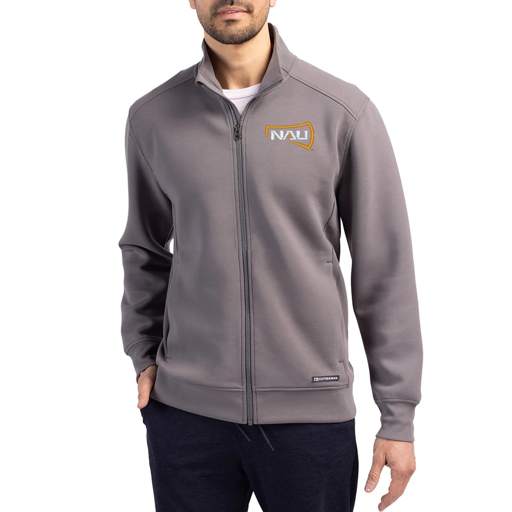 Men's Cutter & Buck Gray Northern Arizona Lumberjacks Roam Eco Recycled Full-Zip Jacket