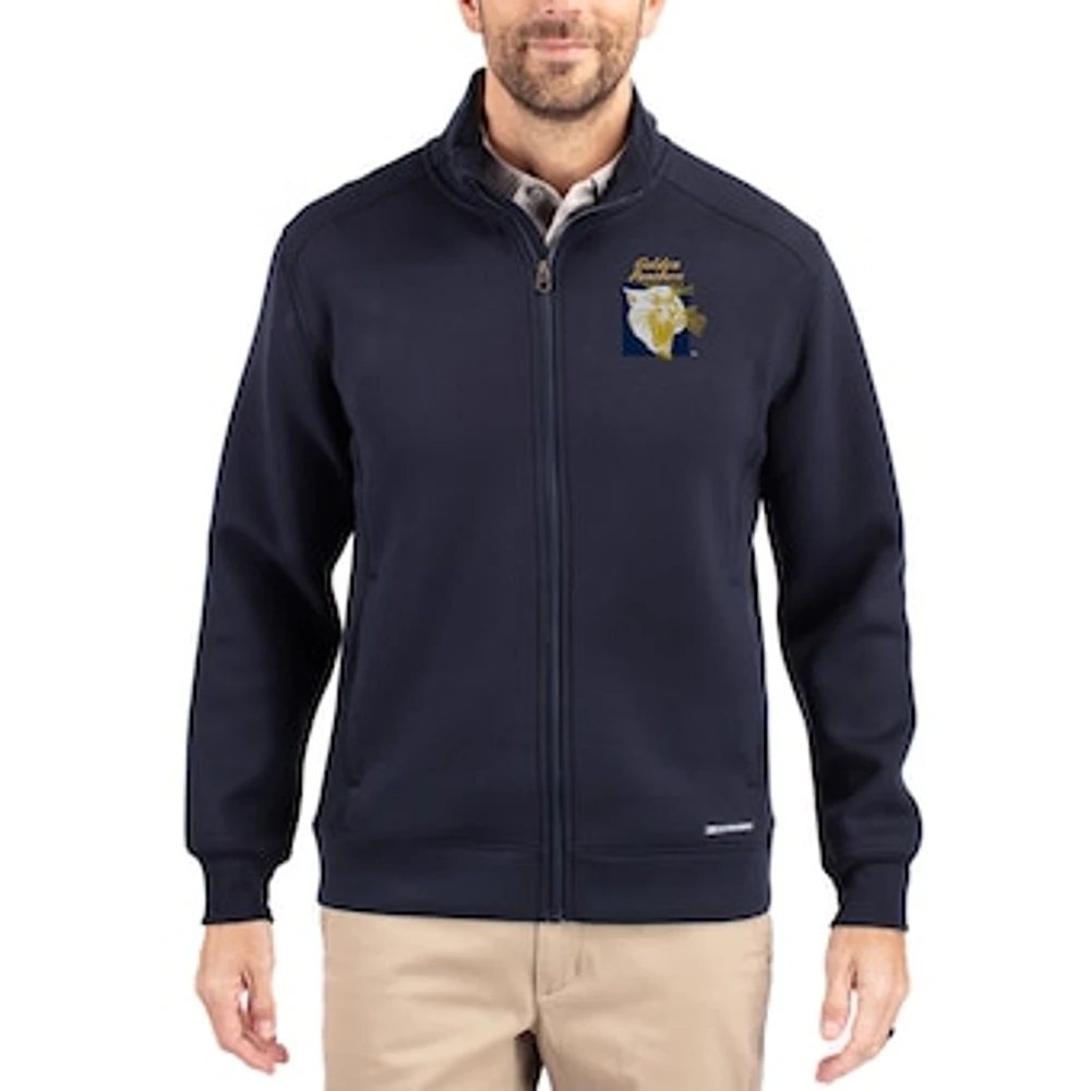 Men's Cutter & Buck Navy FIU Panthers Roam Eco Recycled Full-Zip Jacket