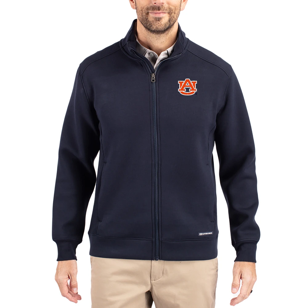 Men's Cutter & Buck Navy Auburn Tigers Roam Eco Recycled Full-Zip Jacket