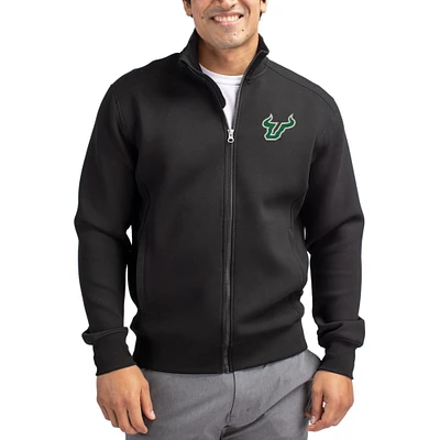 Men's Cutter & Buck Black South Florida Bulls Roam Eco Recycled Full-Zip Jacket