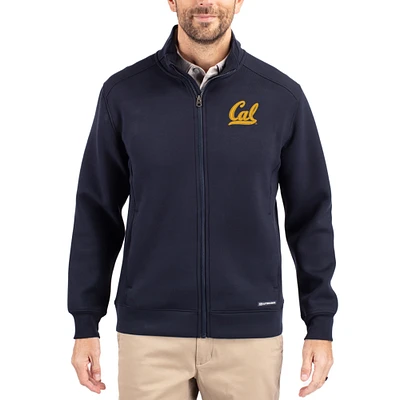 Men's Cutter & Buck Navy Cal Bears Roam Eco Recycled Full-Zip Jacket