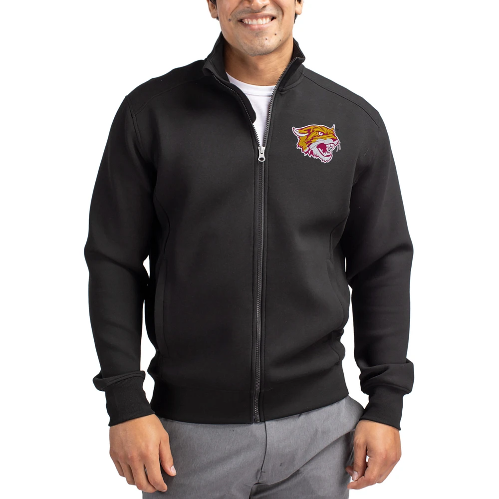 Men's Cutter & Buck Black Bethune-Cookman Wildcats Roam Eco Recycled Full-Zip Jacket