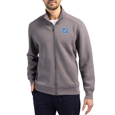 Men's Cutter & Buck Gray North Carolina Tar Heels Roam Eco Recycled Full-Zip Jacket