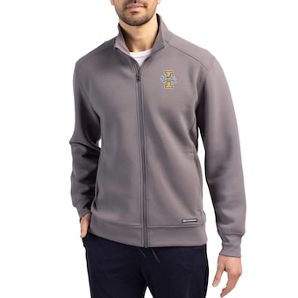 Men's Cutter & Buck Gray Idaho Vandals Roam Eco Recycled Full-Zip Jacket
