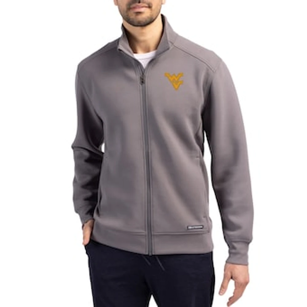 Men's Cutter & Buck West Virginia Mountaineers Roam Eco Recycled Full-Zip Jacket